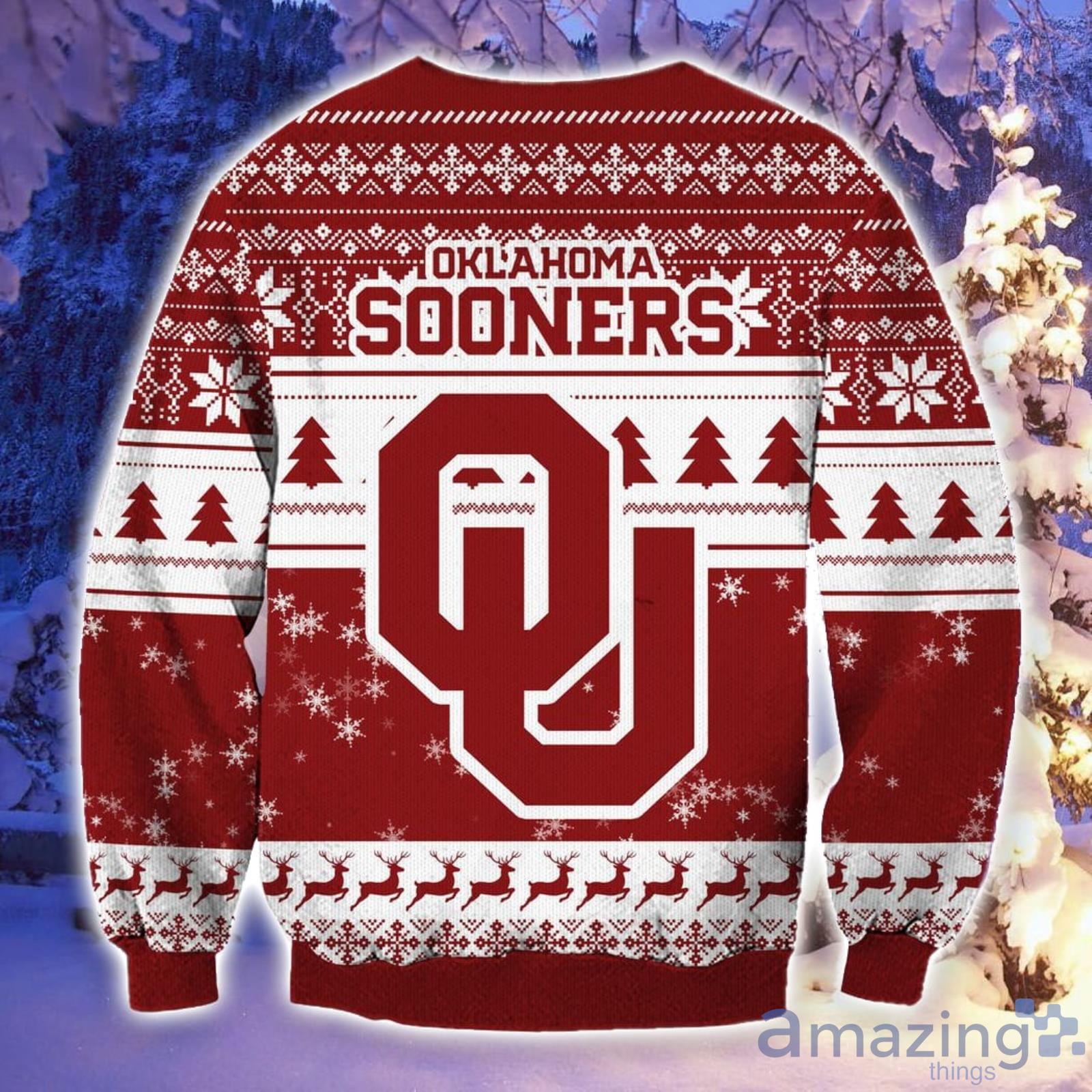 NCAA Oklahoma Sooners Grinch Christmas Ugly Sweater image NCAA Oklahoma Sooners Grinch Christmas Ugly Sweater Product Photo 3