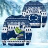 NCAA Penn State Nittany Lions Grinch Personalized Christmas Ugly Sweater 3D Gift For Big Fans