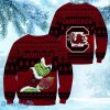 NCAA South Carolina Gamecocks Grinch Personalized Christmas Ugly Sweater 3D Gift For Big Fans