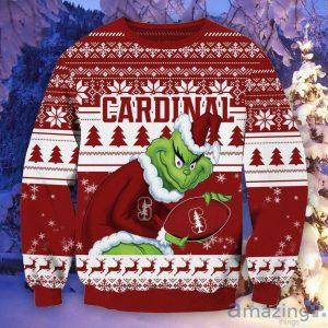 NCAA Stanford Cardinal Grinch Christmas Ugly Sweater Product Photo 2