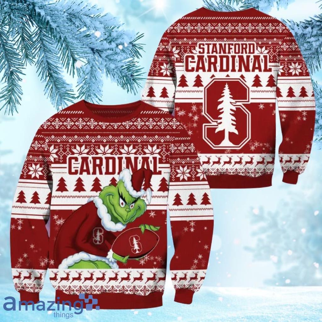 NCAA Stanford Cardinal Grinch Personalized Christmas Ugly Sweater 3D Gift For Big Fans image NCAA Stanford Cardinal Grinch Personalized Christmas Ugly Sweater 3D Gift For Big Fans Product Photo 1