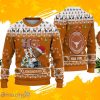 NCAA Texas Longhorns HO HO HO Ugly Christmas Sweater Custom Name