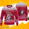NCAA Wisconsin Badgers HO HO HO Ugly Christmas Sweater Custom Name