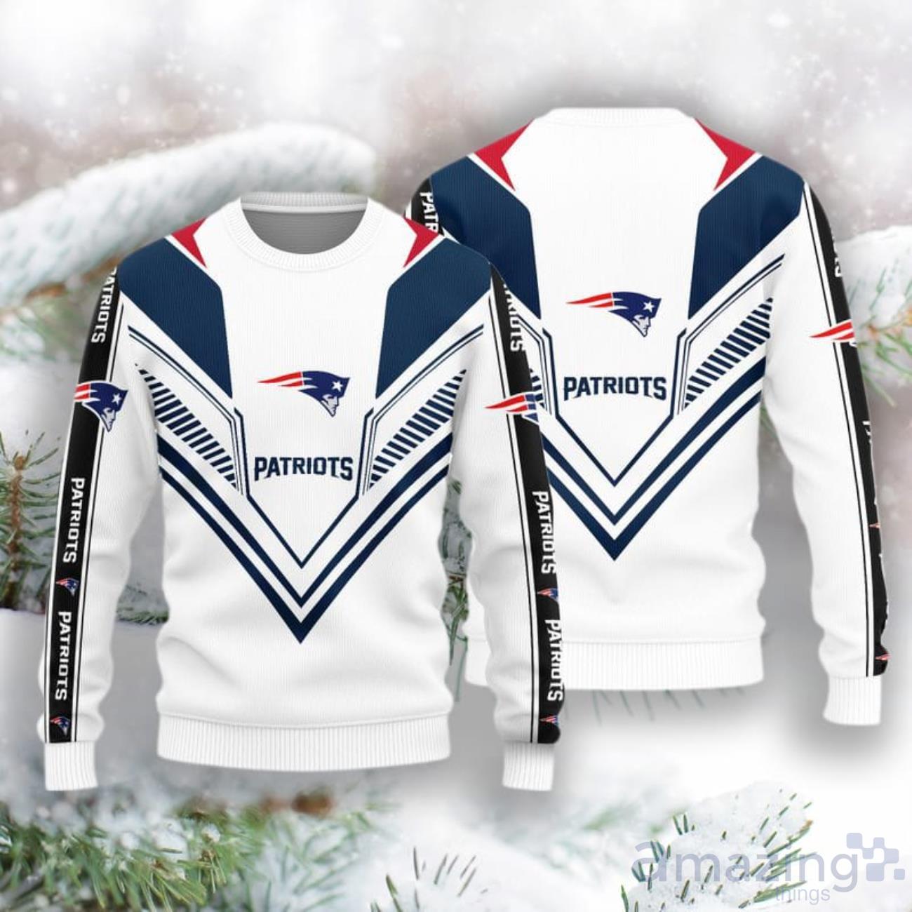 New England Patriots Basic New Style Knitted Sweater image New England Patriots Basic New Style Knitted Sweater Product Photo 1