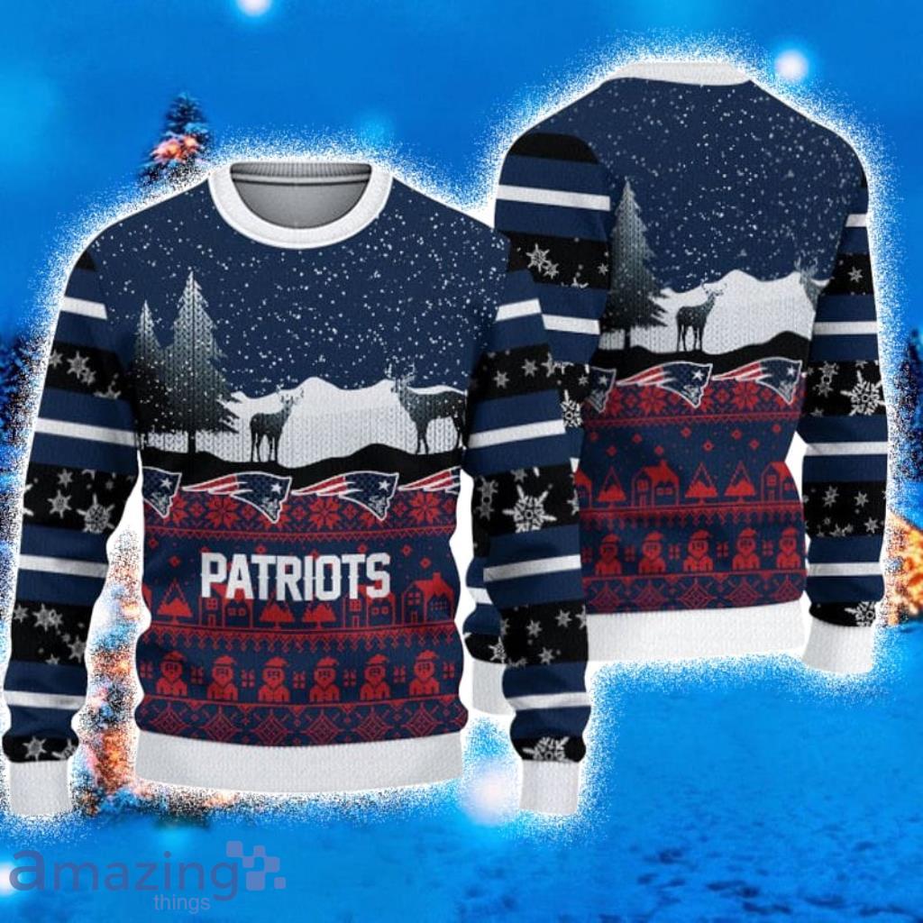 NEW ENGLAND PATRIOTS Ugly Christmas Sweater NFL Football Mens M Fair Isle