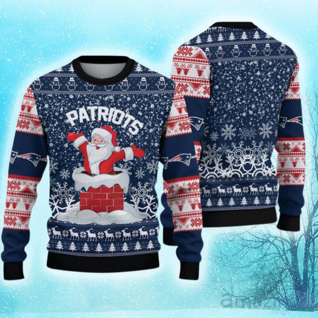 New England Patriots Christmas Santa Claus Pattern Limited Edition Ugly Sweater image New England Patriots Christmas Santa Claus Pattern Limited Edition Ugly Sweater Product Photo 1