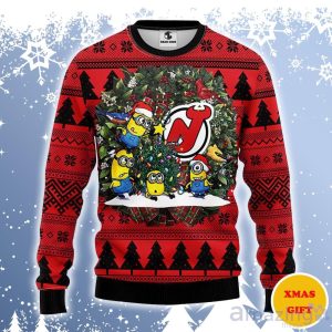 New Jersey Devils Minion Ugly Sweater Gift For Christmas Product Photo 1