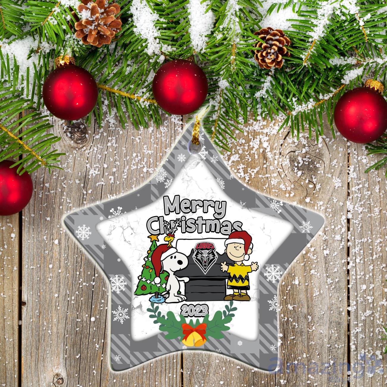 New Mexico Lobos Ceramic Ornament Snoopy Christmas Special Gift image New Mexico Lobos Ceramic Ornament Snoopy Christmas Special Gift Product Photo 2