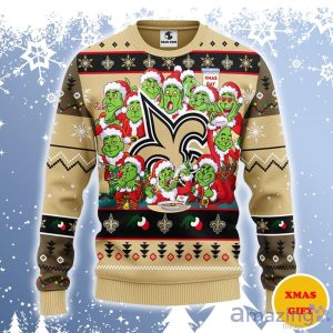 New Orleans Saints 12 Grinch Xmas Day Ugly Sweater Gift For Christmas Product Photo 1
