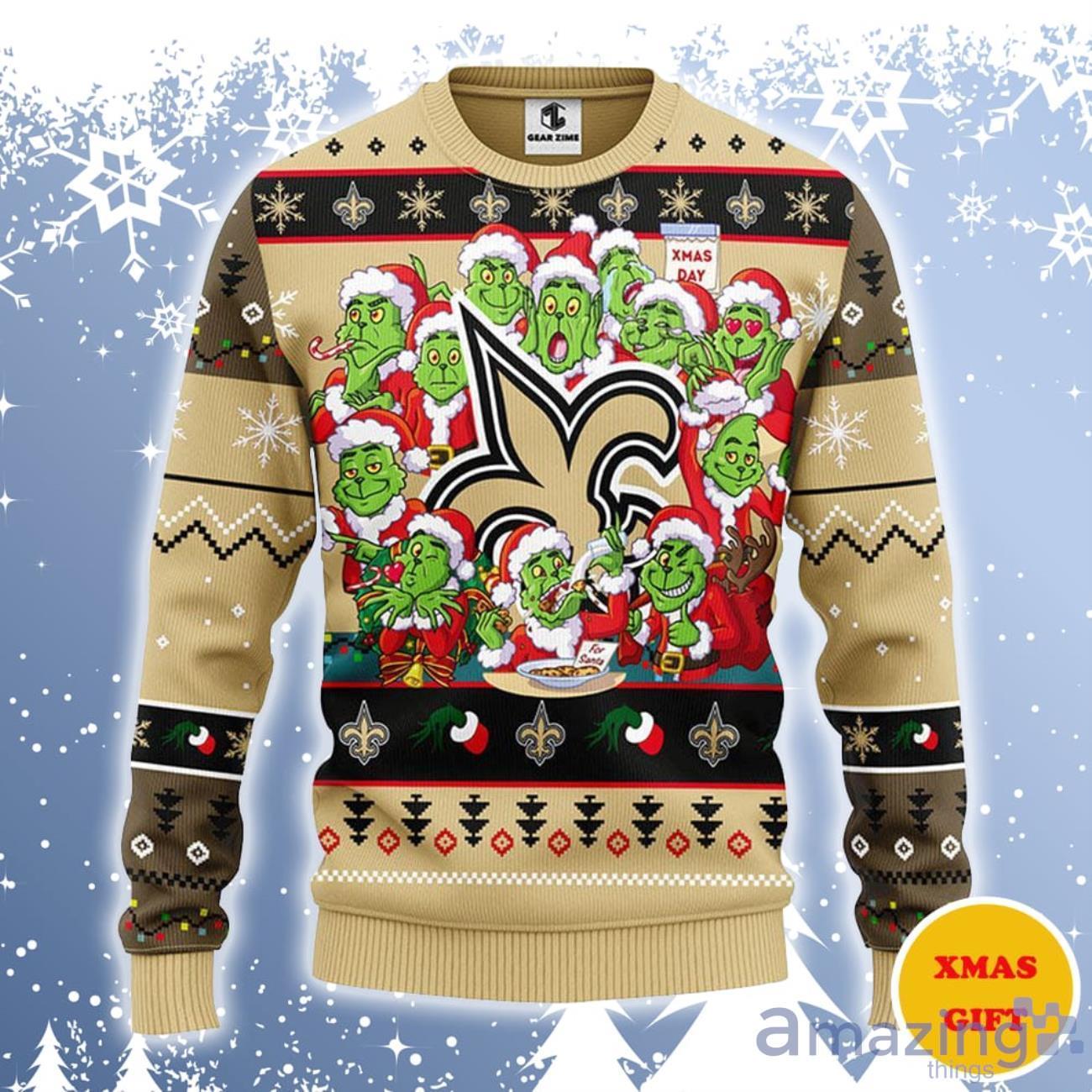 Saints light shop up christmas sweater