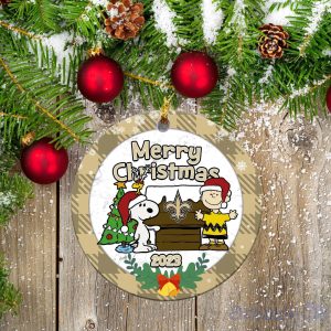 New Orleans Saints Ceramic Ornament Snoopy Christmas Special Gift Product Photo 1