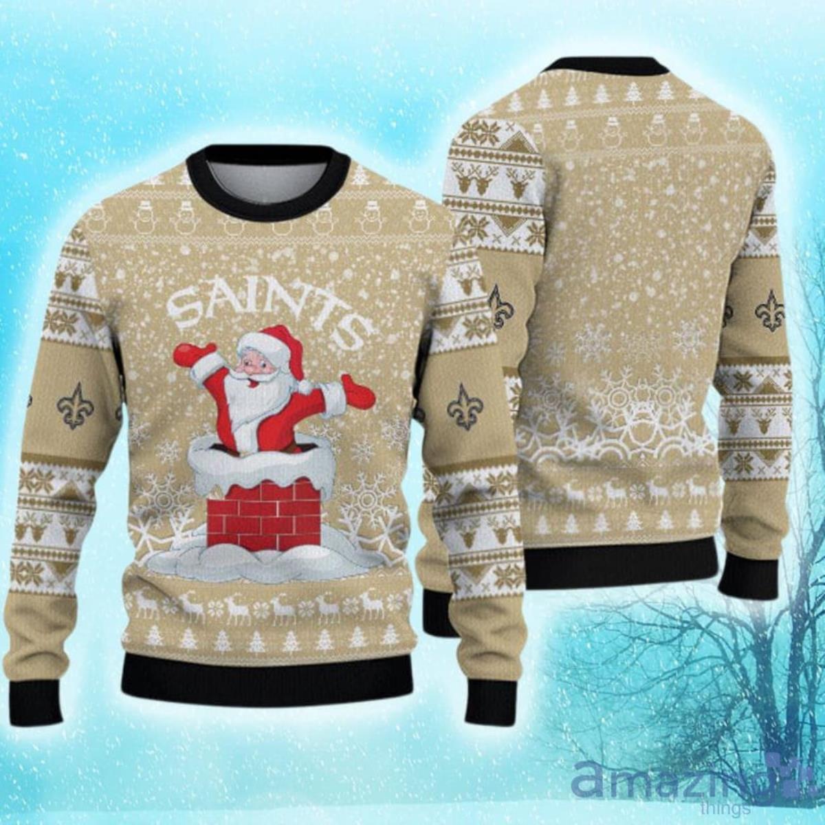 New Orleans Saints Christmas Santa Claus Pattern Limited Edition Ugly Sweater image New Orleans Saints Christmas Santa Claus Pattern Limited Edition Ugly Sweater Product Photo 1