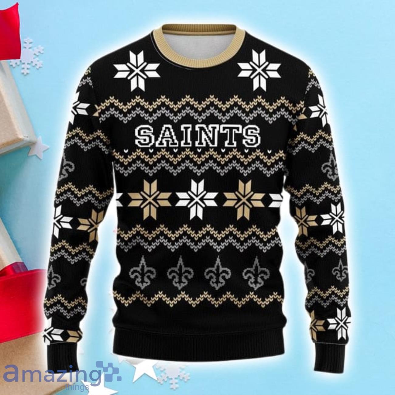 New Orleans Saints Christmas Sweater image New Orleans Saints Christmas Sweater Product Photo 1