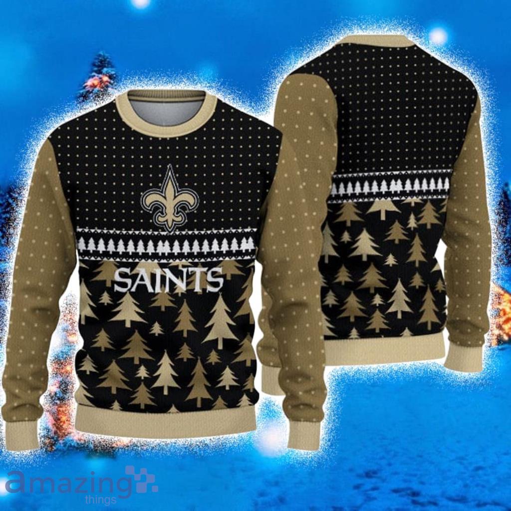 Christmas Gift New Orleans Saints Skull Pattern 3D Ugly Christmas Sweater  For Men And Women