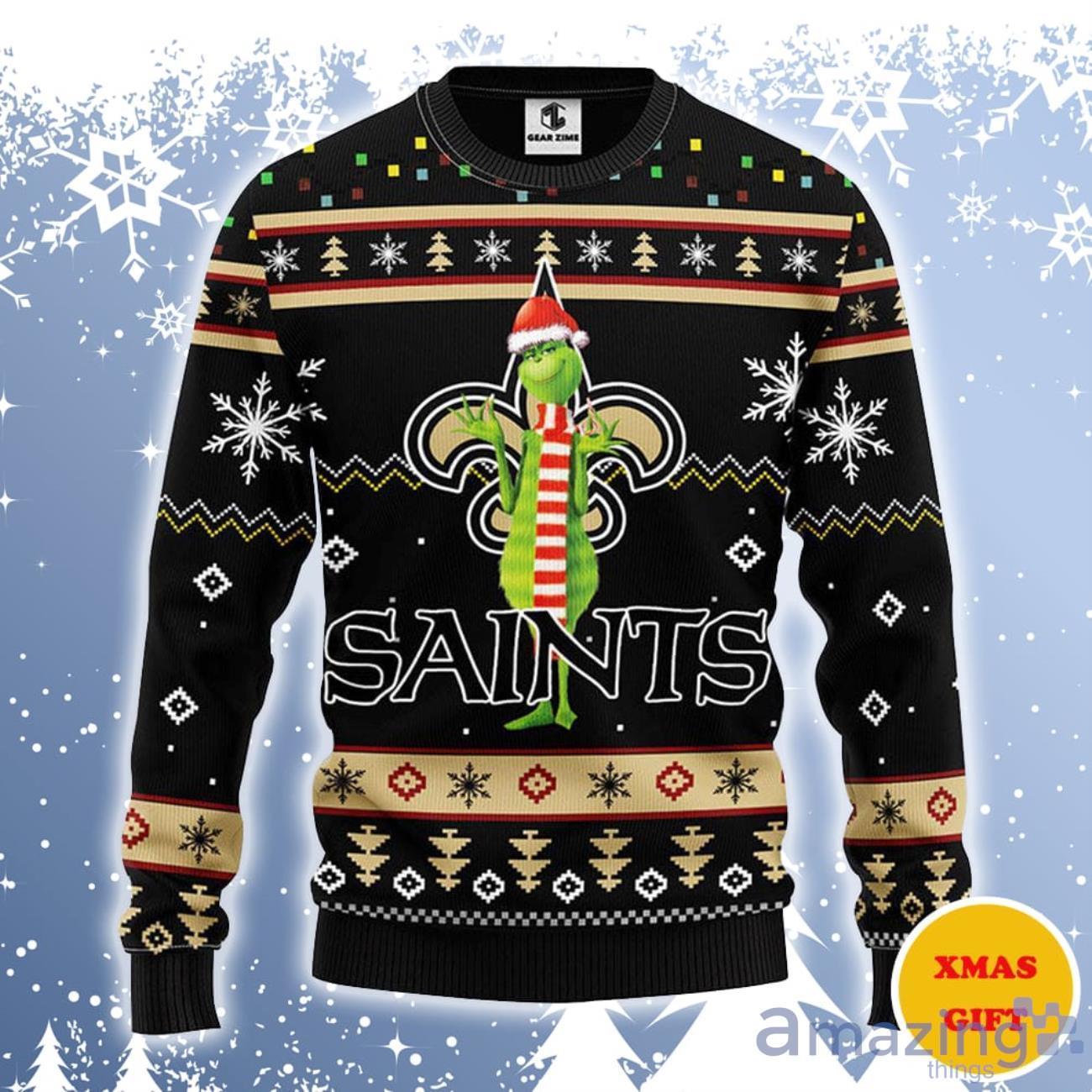 New Orleans Saints Christmas Grinch Ugly Christmas Sweater Saints Christmas  Sweater - T-shirts Low Price