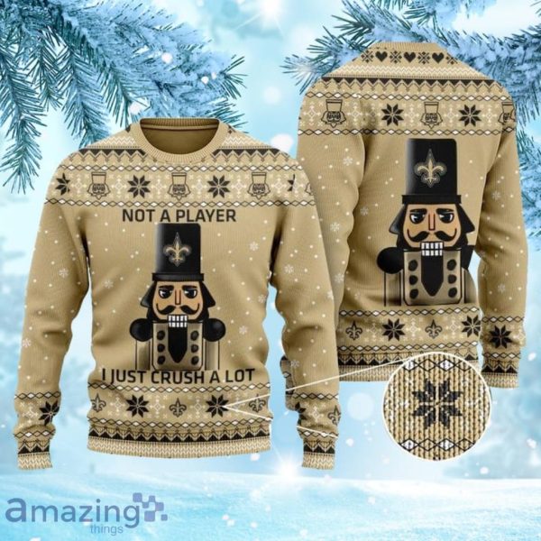 New Orleans Saints All Over Printed White Christmas Sweater