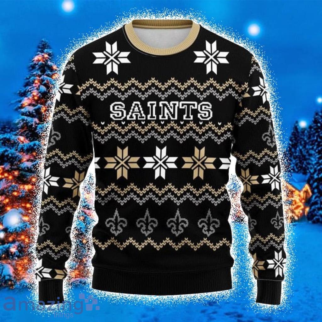 New Orleans Saints Ugly Christmas Sweater 3D