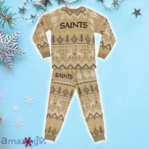 New Orleans Saints Ugly Christmas Raglan Pajamas Set image New Orleans Saints Ugly Christmas Raglan Pajamas Set Product Photo 2