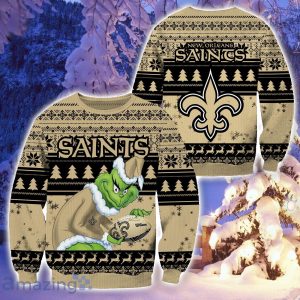 New Orleans Saints Ugly Grinch Christmas Sweater For Fans Funny Christmas Gift Product Photo 1