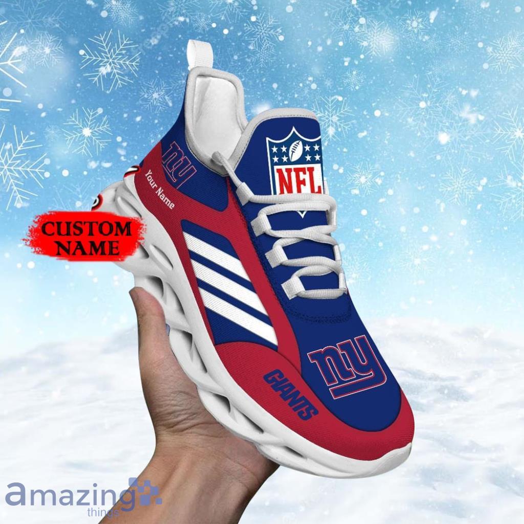 Personalize NFL New York Giants White Blue Max Soul Sneakers