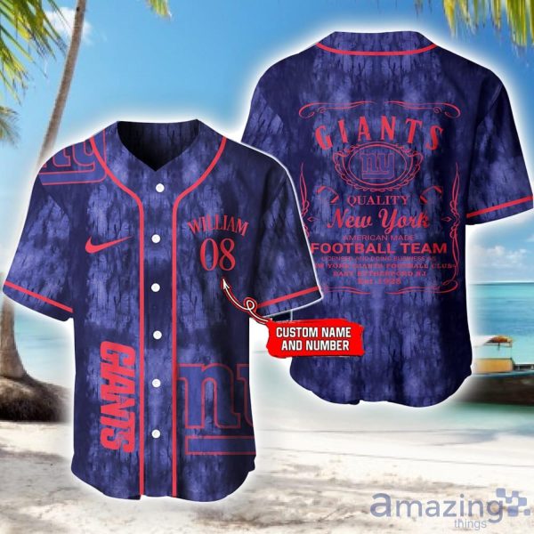 New York Giants-NFL BASEBALL JERSEY CUSTOM NAME AND NUMBER Best