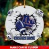 New York Giants Rugby Ball Logo 3D Christmas Ornament