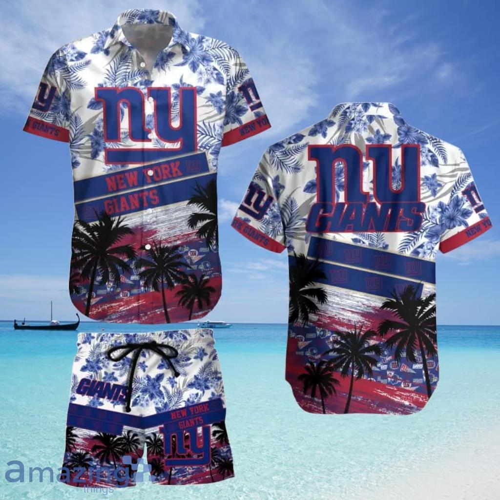 NY Giants Hawaiian Shirt Tropical Pattern New Trend Summer