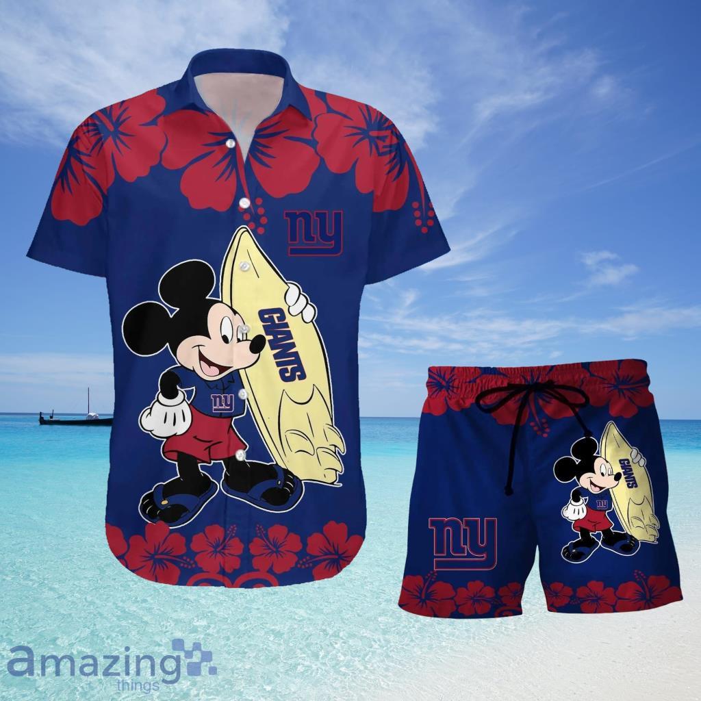 New York Giants V2 Tropical Hawaiian Shirt And Short For Men And Women image New York Giants V2 Tropical Hawaiian Shirt And Short For Men And Women Product Photo 1