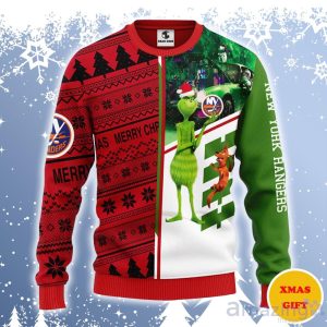 New York Islanders Grinch & Scooby-Doo Ugly Sweater Gift For Christmas Product Photo 1