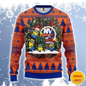New York Islanders Minion Ugly Sweater Gift For Christmas Product Photo 1