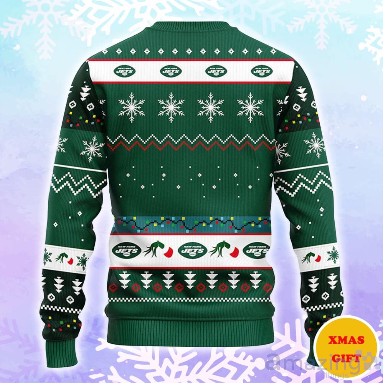 New York Jets 12 Grinch Xmas Day Christmas AOP Sweater image New York Jets 12 Grinch Xmas Day Christmas AOP Sweater Product Photo 2