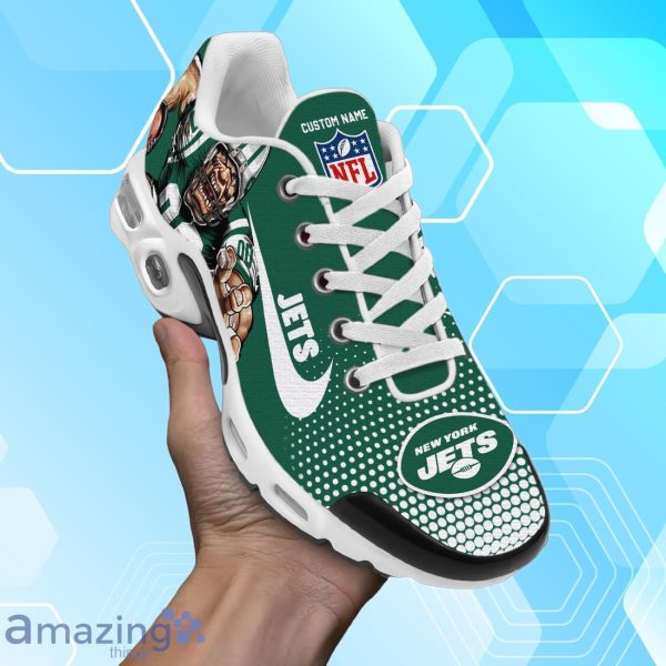 New York Jets Air Cushion Sport Shoes With Custom Name Product Photo 2