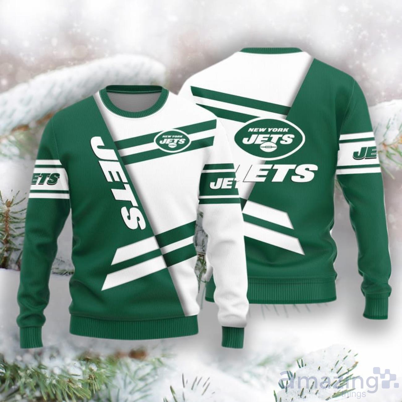 New York Jets Basic Pattern New Style Knitted Sweater image New York Jets Basic Pattern New Style Knitted Sweater Product Photo 1