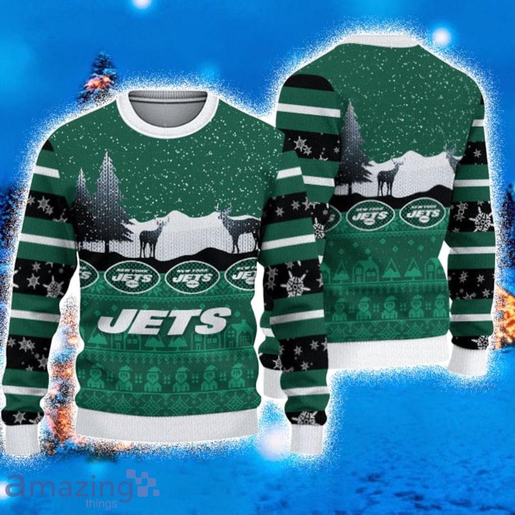 NFL New York Jets Pub Dog Christmas Ugly Sweater 3D