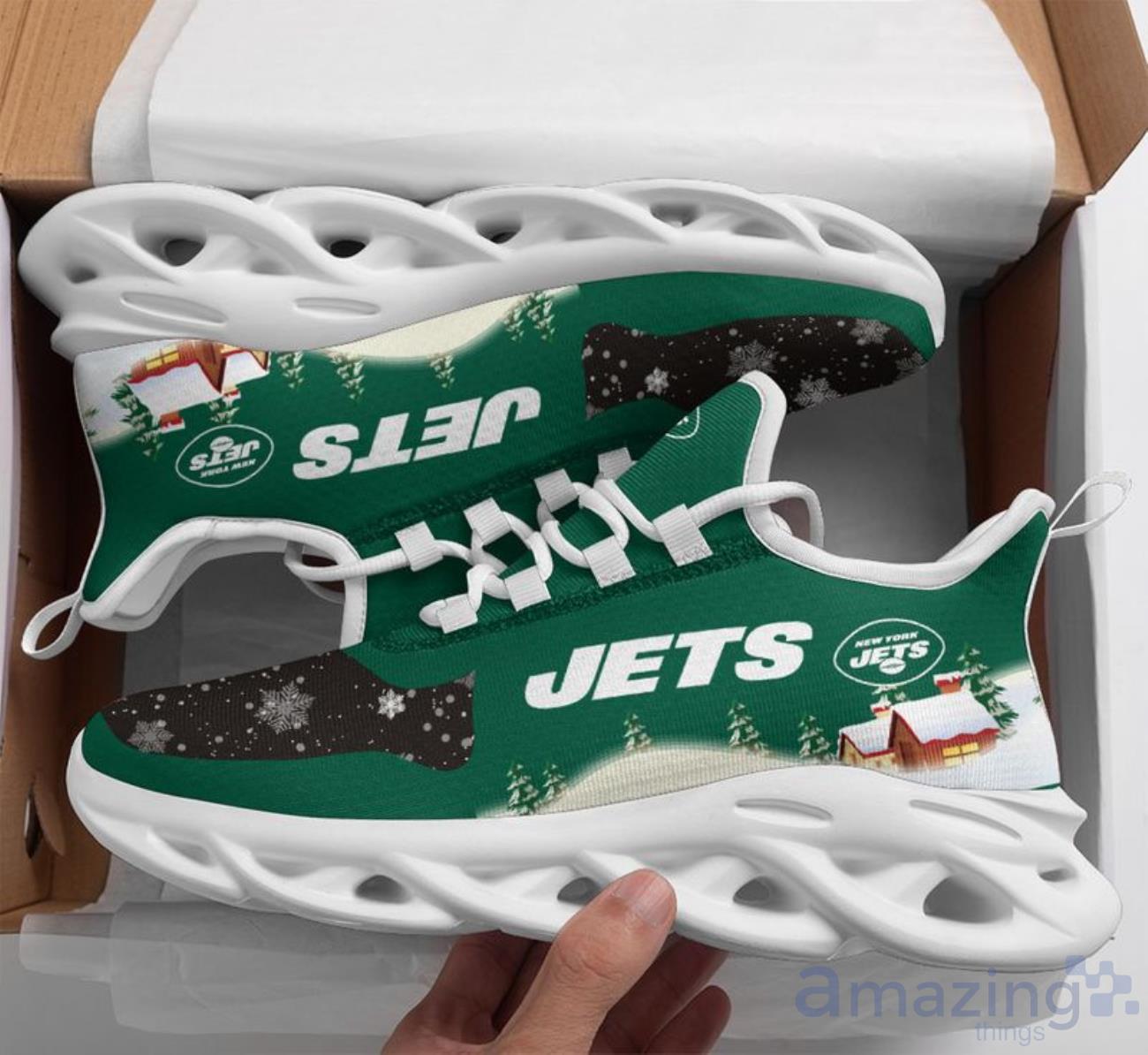 New York Jets Christmas Pattern Print Special Style Max Soul Shoes image New York Jets Christmas Pattern Print Special Style Max Soul Shoes Product Photo 1