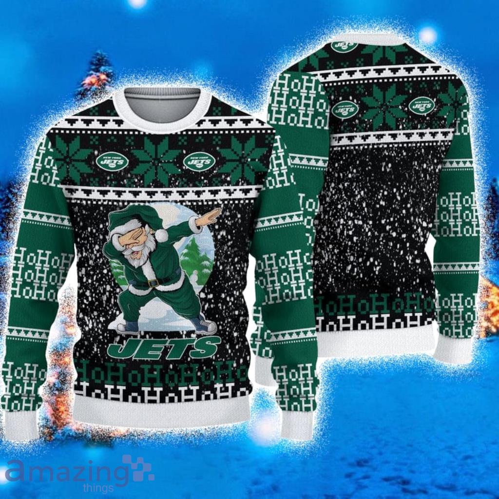 New York Jets Snoopy Dabbing 3D Ugly Christmas Sweater - USALast