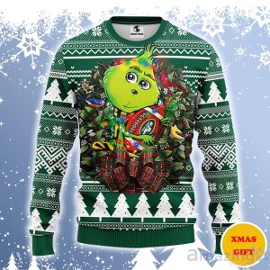 New York Jets Grinch Hug Ugly Sweater Gift For Christmas Product Photo 1