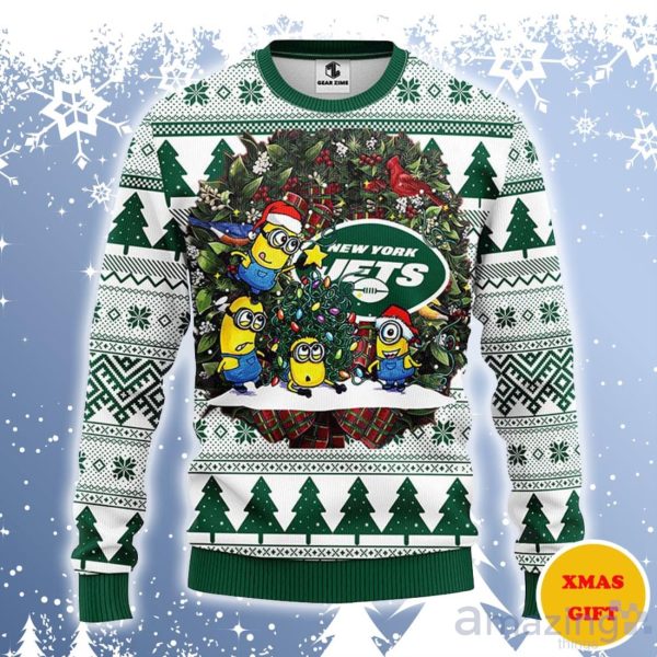 Vintage NFL Team Apparel New York Jets Ugly Christmas Sweater Size 2XL