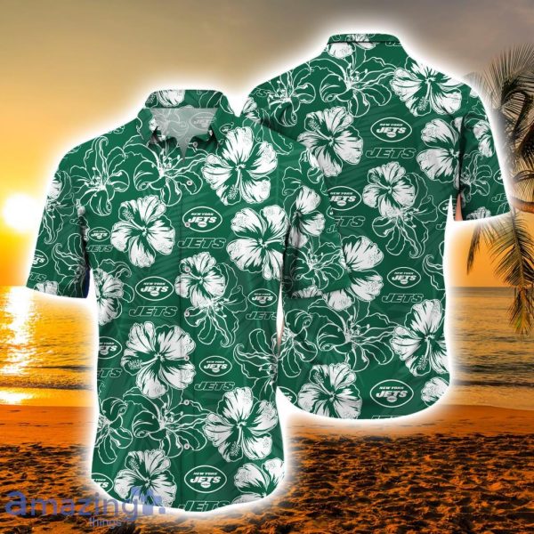 New York Jets Retro Green Hawaiian Shirt