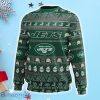 New York Jets Snow Reindeer Ugly Christmas Sweater 3D