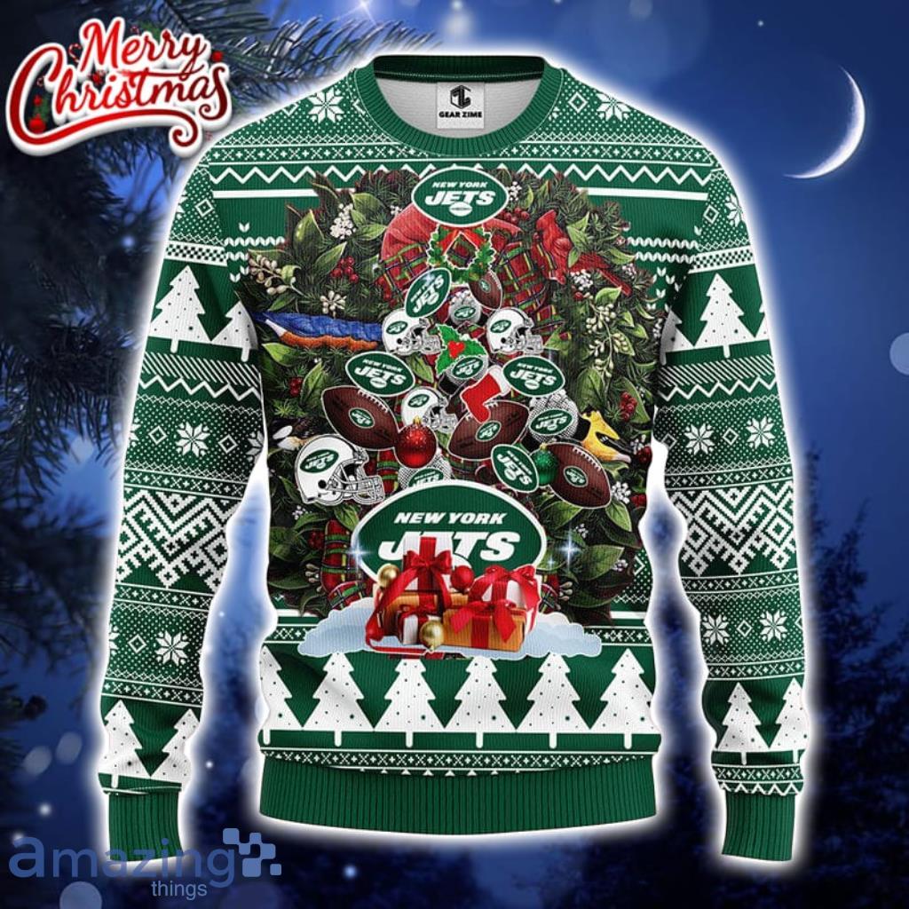 New York Jets Ugly Christmas Sweater Essential T-Shirt for Sale