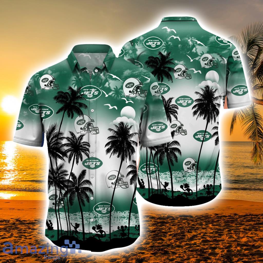 Jets Hawaiian Shirt New York Jets Palm Tree Cool Hawaiian Shirts -  Upfamilie Gifts Store