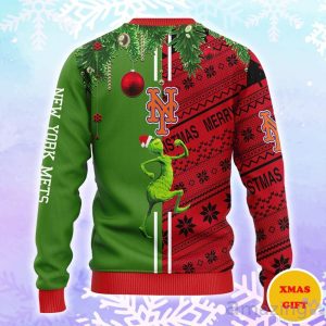 New York Mets Grinch & Scooby-doo Christmas AOP Sweater Product Photo 2