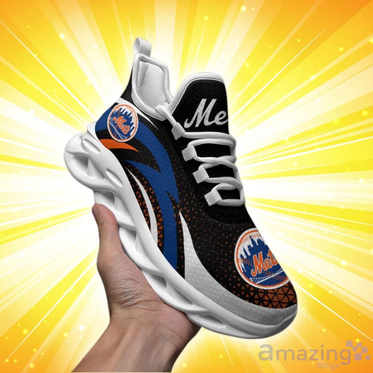 New York Mets Triangle Abstract Pattern Limited Edition Christmas Max Soul Shoes image New York Mets Triangle Abstract Pattern Limited Edition Christmas Max Soul Shoes Product Photo 2