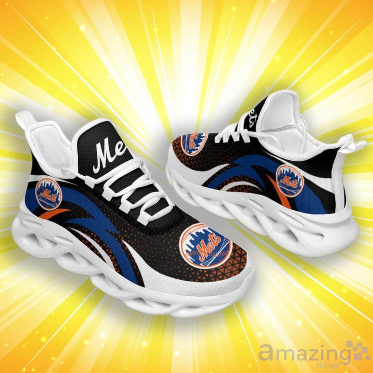 New York Mets Triangle Abstract Pattern Limited Edition Christmas Max Soul Shoes image New York Mets Triangle Abstract Pattern Limited Edition Christmas Max Soul Shoes Product Photo 3