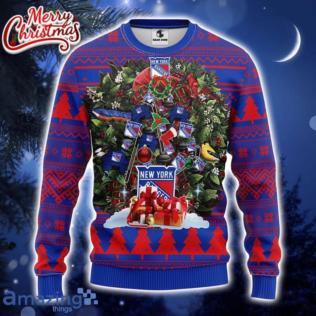 New York Rangers Vintage NHL Ugly Christmas Sweater Sport Grey / 3XL