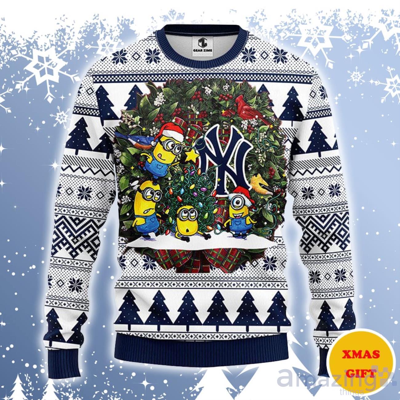 New York Yankees Minion Christmas Ugly Sweater - Shibtee Clothing