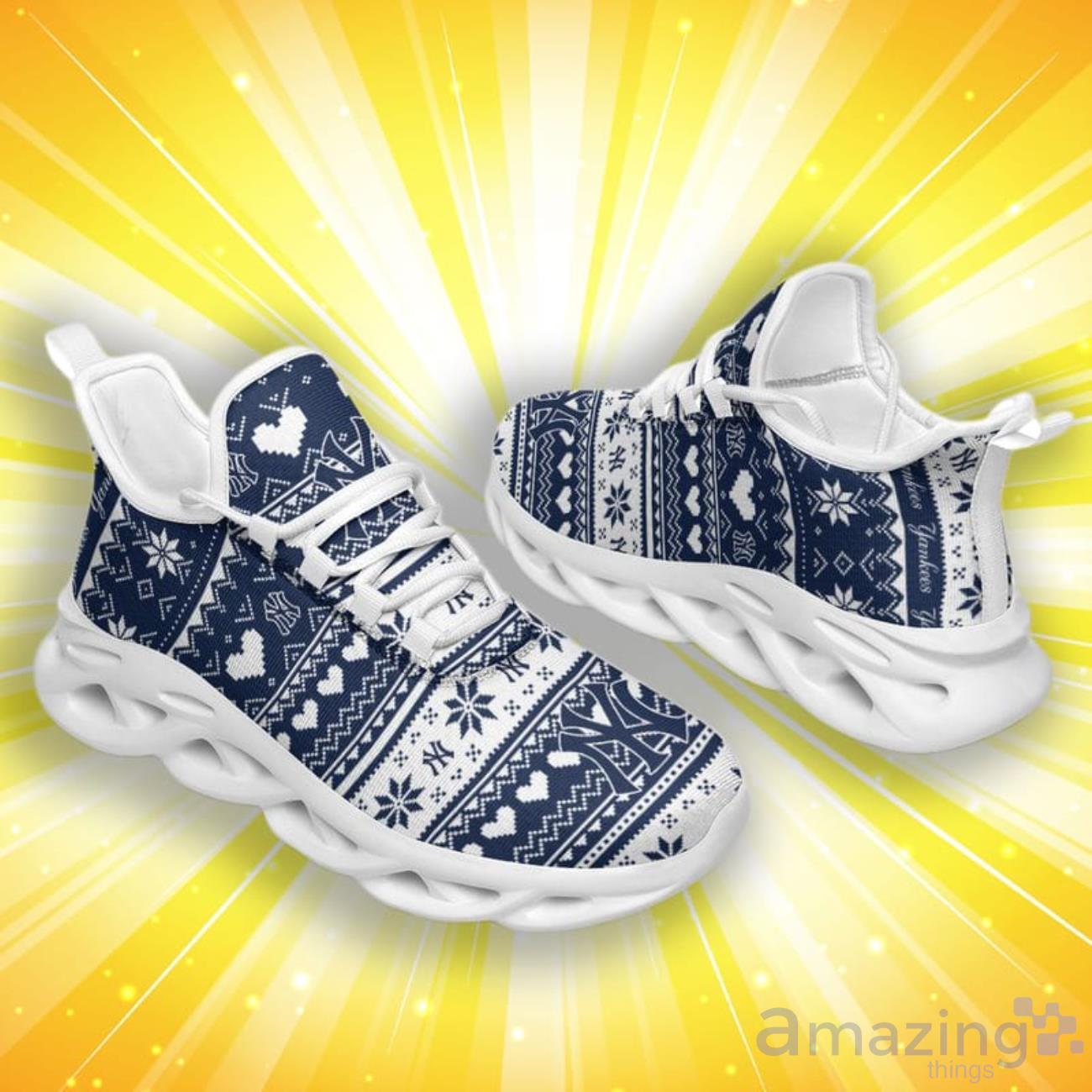 New York Yankees X Max Patterns Limited Edition Christmas Max Soul Shoes image New York Yankees X-Max Patterns Limited Edition Christmas Max Soul Shoes Product Photo 3