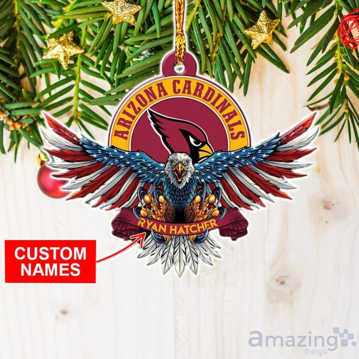 NFL Arizona Cardinals Personalized Christmas Ornament American US Eagle image NFL Arizona Cardinals Personalized Christmas Ornament American US Eagle Product Photo 1
