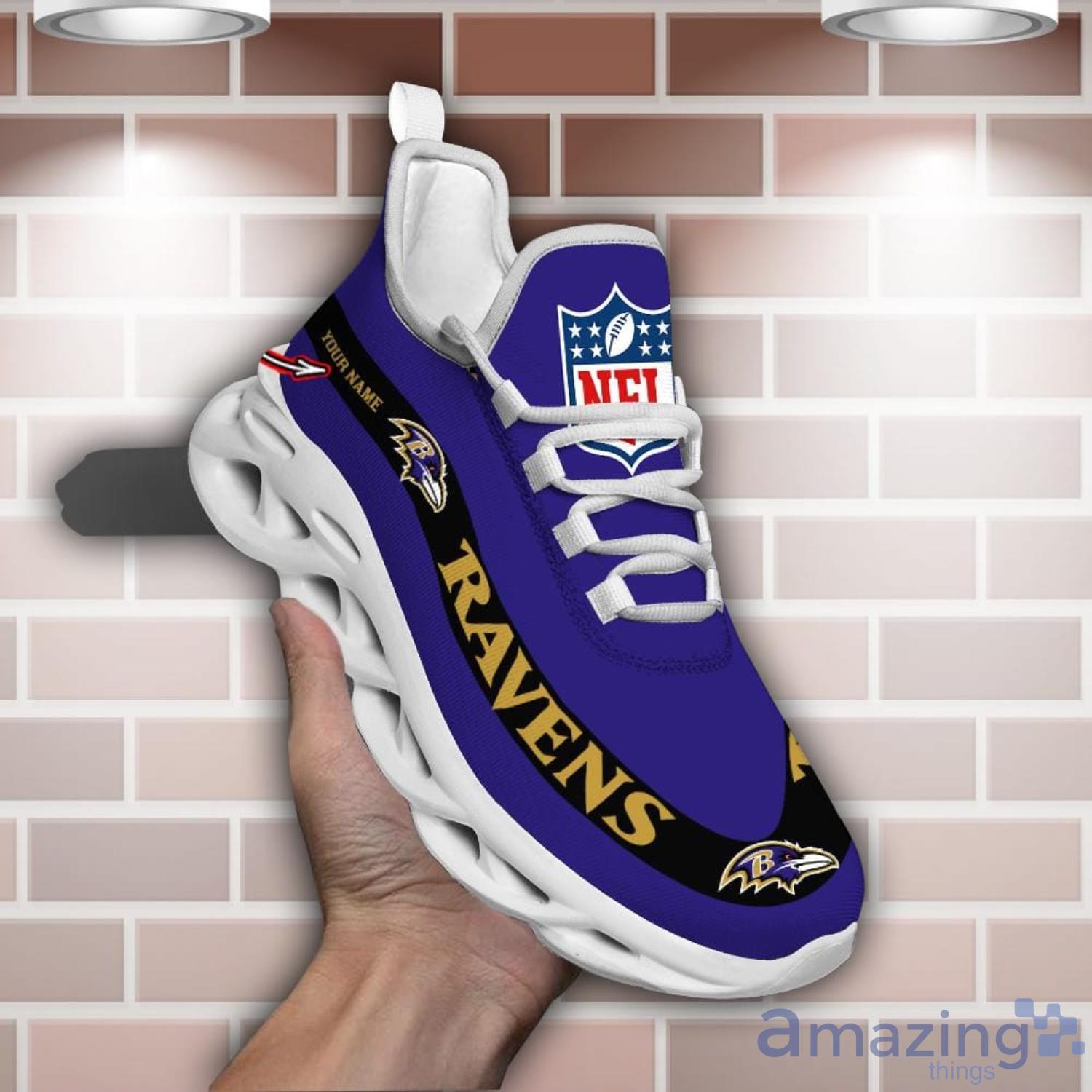 Baltimore Ravens Attitude Custom Name Chunky Sneaker AOP Gift Fans Max Soul  Shoes - YesItCustom